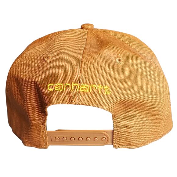 Carhartt Ashland Snapback Duck Canvas Cap Hat High Profile Flat Brim Workwear - Picture 5 of 8